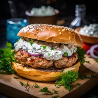 Greek Style Turkey Burgers Recipe