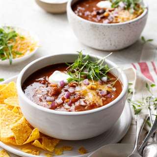 Vegetarian Pumpkin & Three-Bean Chili