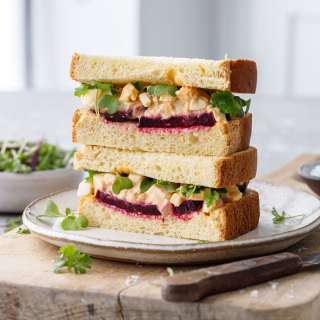 Egg Salad Sandwiches with Roasted Beet
