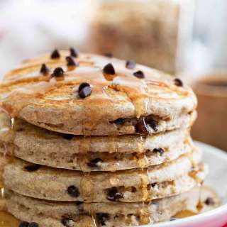 Oatmeal Pancakes with Chocolate Chips