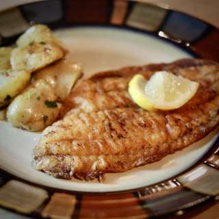 Pan Fried Flounder with Potatoes and Parsley