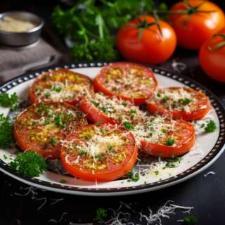 Broiled Tomatoes with Parmasan Cheese and Fresh Herbs