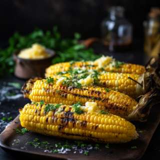 Grilled Corn On the Cob with Parmesan Butter