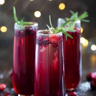 Virgin Pomegranate and Cranberry Bellini
