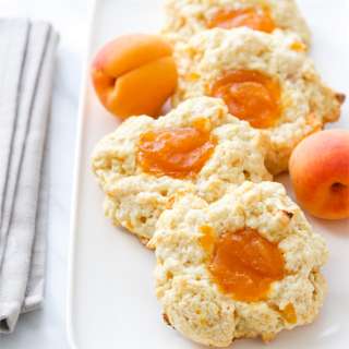 Apricots and Cream Thumbprint Scones
