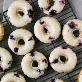 Blueberry Cherry Baked Donuts