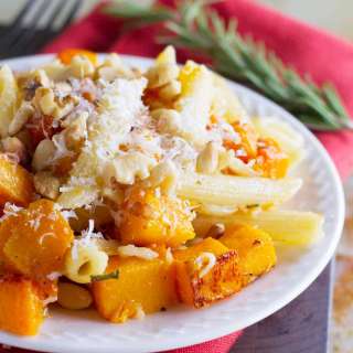 Roasted Butternut Squash with Pasta and Brown Butter