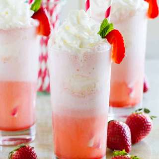 Strawberry Cream Floats