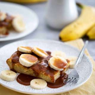 Brioche French Toast with Salted Caramel and Bananas
