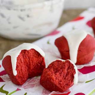 Red Velvet Rolls with Cream Cheese Glaze