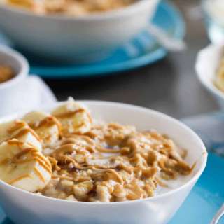 Peanut Butter, Coconut and Banana Oatmeal
