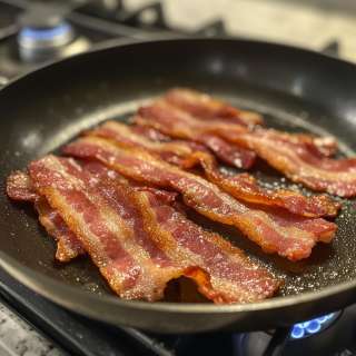 Cooking Bacon on the Stovetop in Fry Pan
