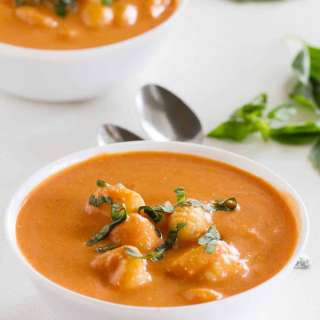 Creamy Slow Cooker Tomato Soup with Gnocchi