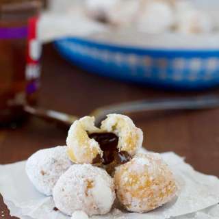 Chocolate Hazelnut Stuffed Donut Holes
