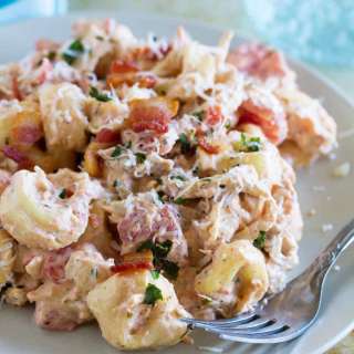 Creamy Tomato Tortellini with Chicken and Bacon