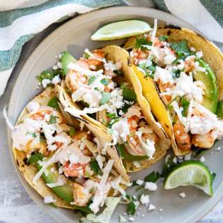 Shrimp Tacos with Chipotle Lime Crema