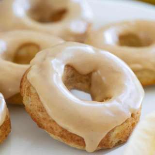 Banana Donuts with Peanut Butter Icing