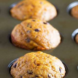 Pumpkin Muffins with Chocolate Chips