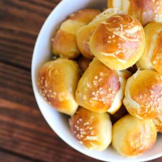 Gouda Stuffed Pretzel Bites with Raspberry Pepper Jam