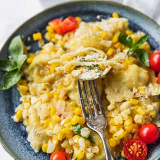 Homemade Sweet Corn Basil Ravioli