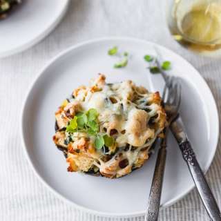 Vegetarian Herb Stuffed Portobello Mushrooms