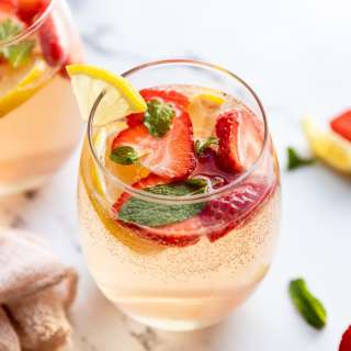 Strawberry Mint Sangria with Rosé