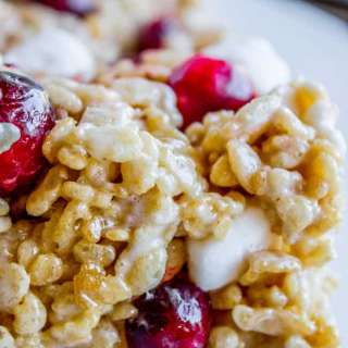 Cranberry Brown Butter Rice Krispie Treats