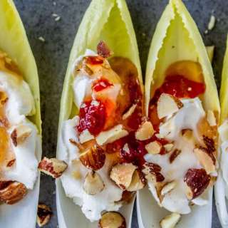 Smokey Almond Cream Cheese Endive Bites