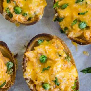 Cheesy Buffalo Chicken Boats