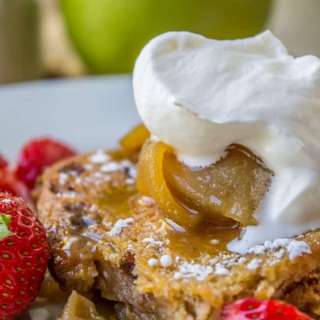 Caramel Apple Upside Down French Toast Bake