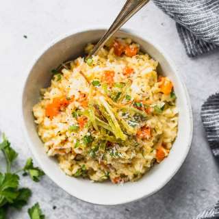 Creamy Carrot Leek Risotto