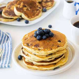 The BEST, Fluffiest Blueberry Pancakes Ever!