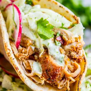 Slow Cooker Pork Tacos with Mexican Coleslaw