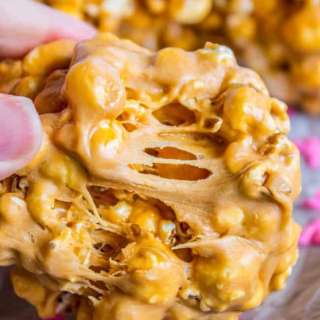 Peanut Butter Butterscotch Popcorn Balls