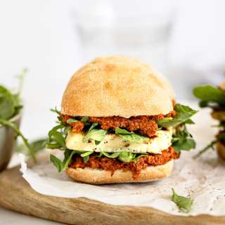 Halloumi Sandwich with Romesco