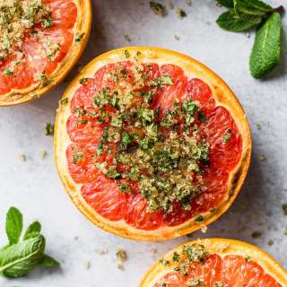 Broiled Grapefruit with Mint Sugar