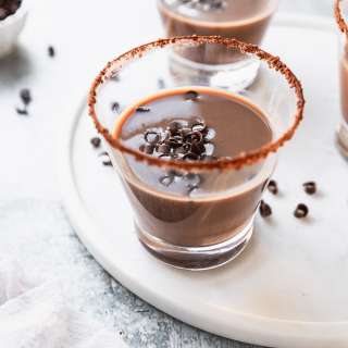 Chocolate White Russian with Chocolate Syrup