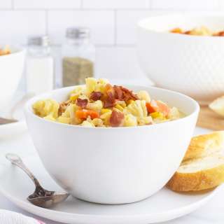 Cauliflower Corn & Bacon Chowder