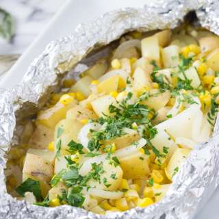 Potato and Corn Hobo Packets