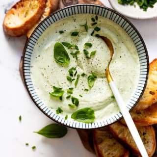 Ultra Creamy Whipped Cottage Cheese Dip with Fresh Herbs