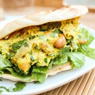 Curried Chicken Salad Sandwiches with Naan