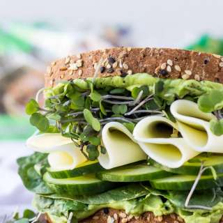 Easy Vegetarian Sandwich with Greens & Avocado