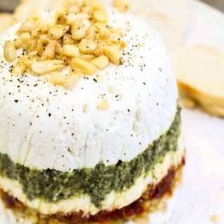Goat Cheese, Pesto, and Sun-Dried Tomato Terrine
