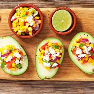 Corn Salsa Stuffed Avocados