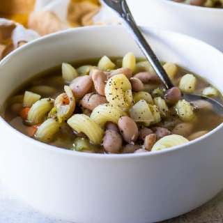 Slow Cooker Pasta and Bean Soup
