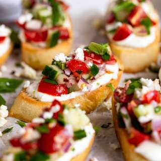 20-Minute Greek Bruschetta with Whipped Feta