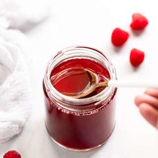 10-Minute Raspberry Syrup for Drinks