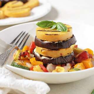 Ratatouille Polenta Stacks