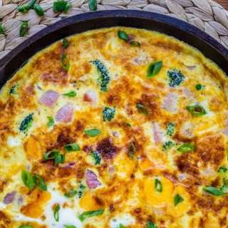 Cheesy Ham and Broccoli Frittata