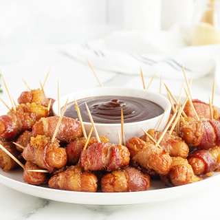 Brown Sugar Bacon Wrapped Smokies